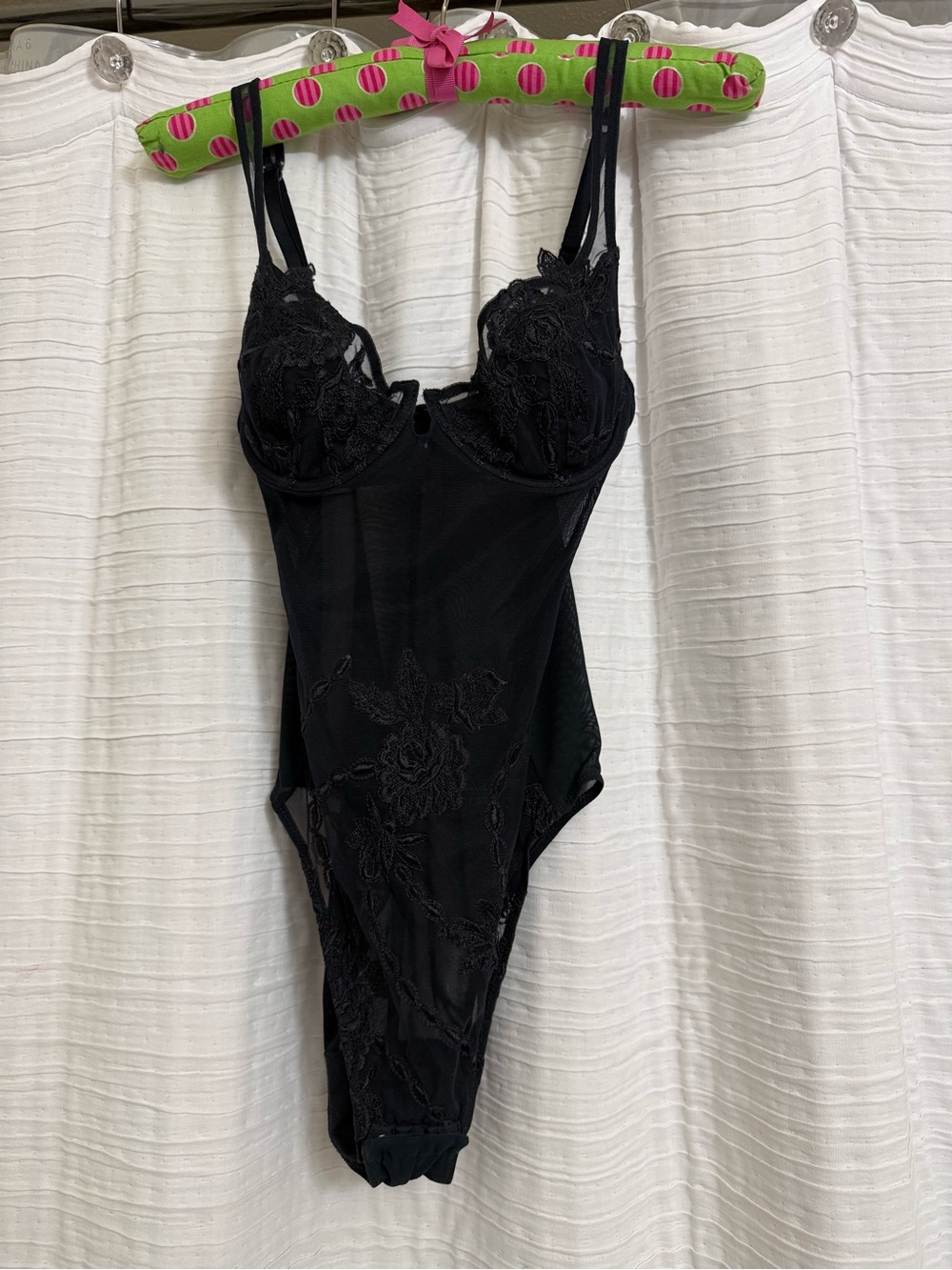 La Perla Black Lace & Mesh Underwire Bodysuit